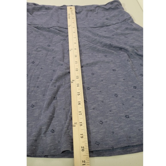 TOAD&CO Chaka Skirt Medium Blue Printed Tencel Organic Cotton Blend Skirt - Picture 9 of 9